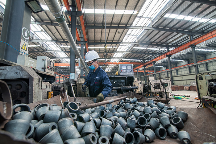 汨罗网架配件-锥头加工车间